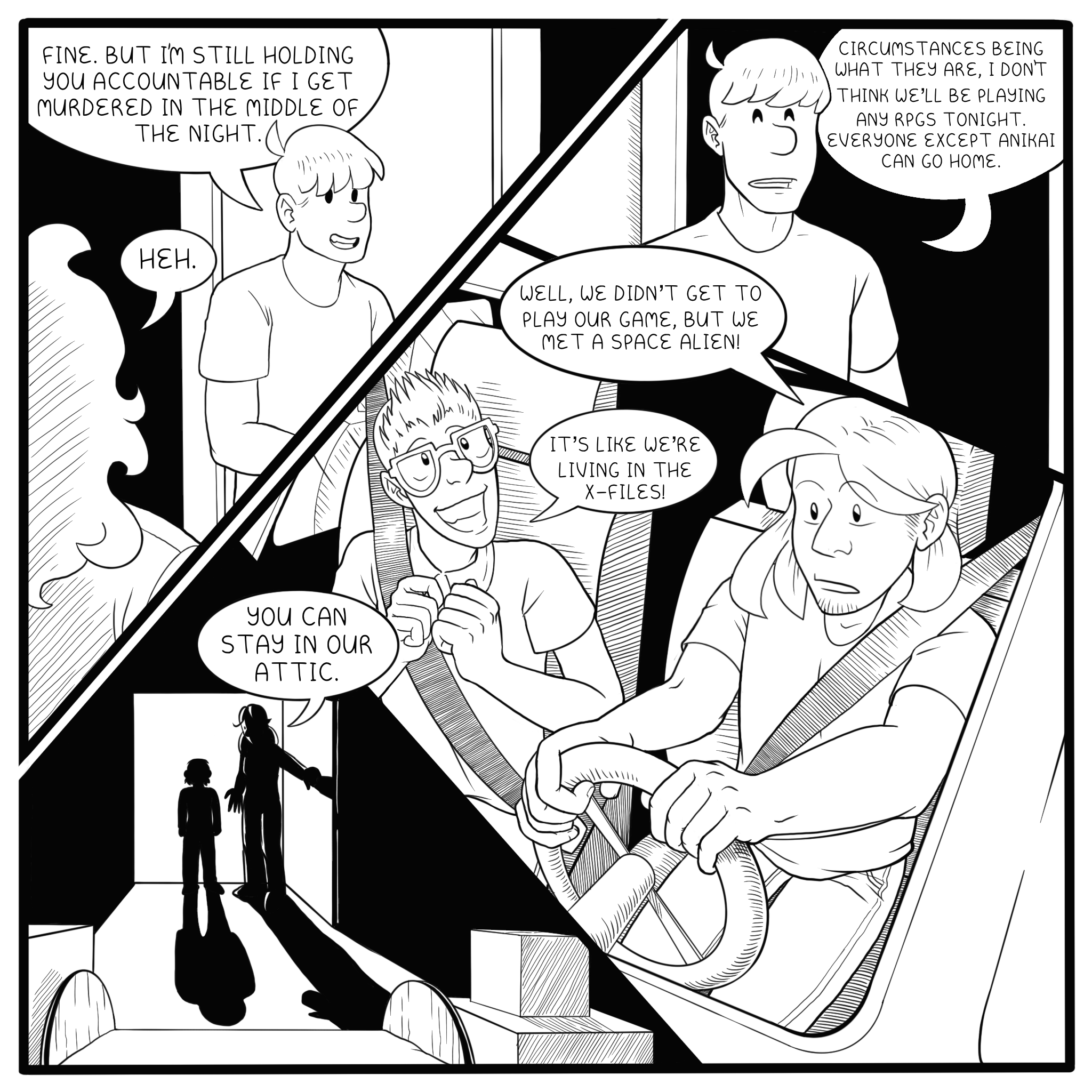 Simon sends his friends home while his mother offers Anikai a spot in their attic.