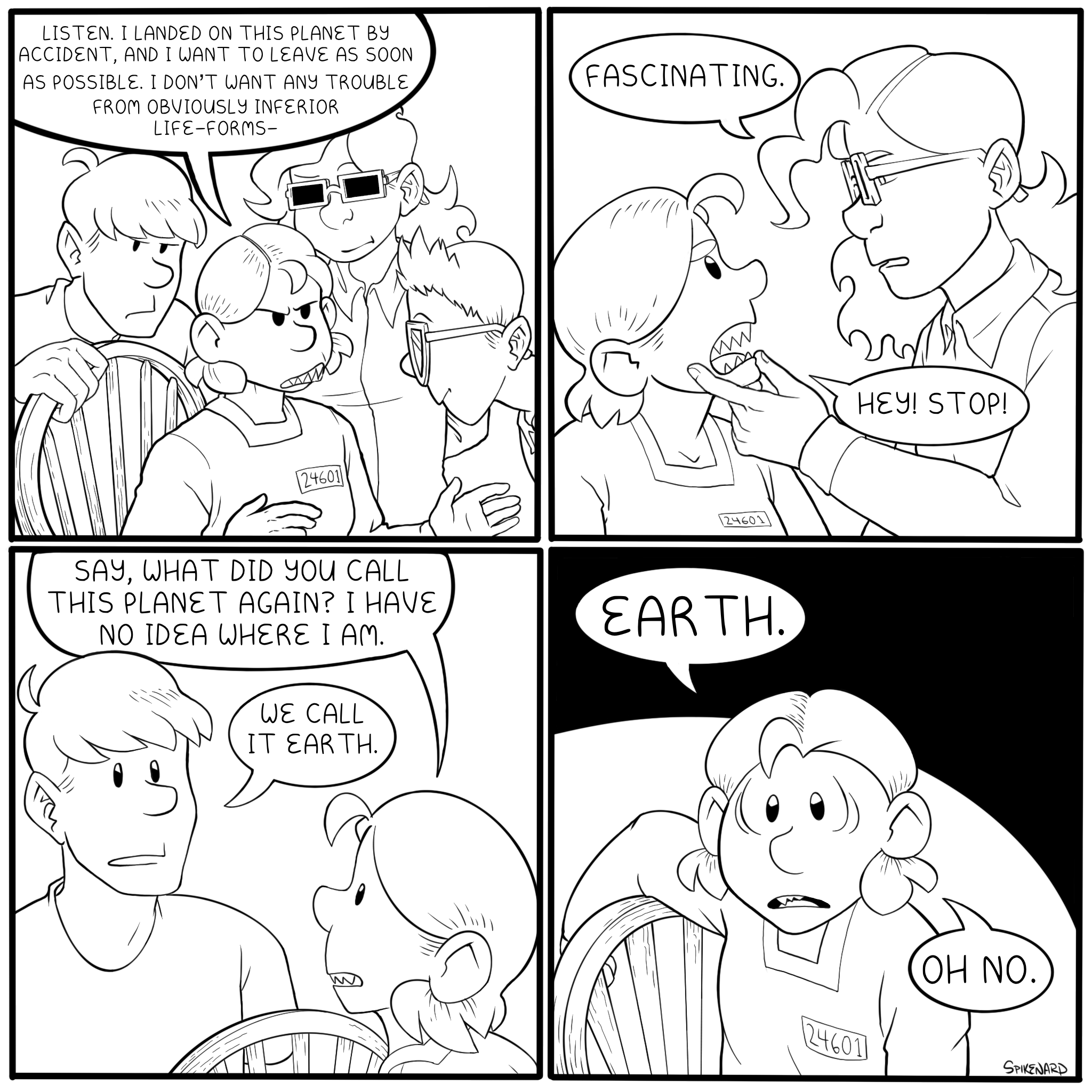 Simon and friends observe Anikai. She learns that she is on Earth and is immediately dismayed.